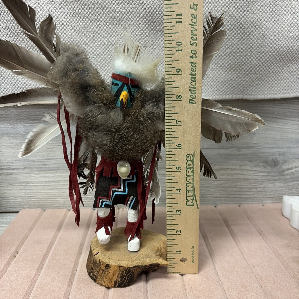 Vintage Kachina "Eagle Dancer" Doll Native American Signed (C8) - Picture 8 of 10